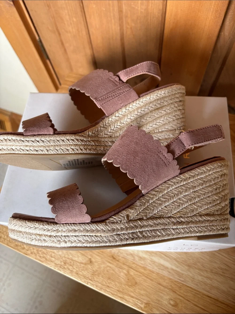 NIB Lauren Conrad Jute Heel Sandals